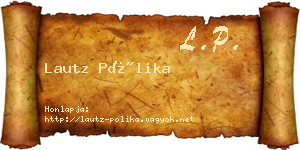 Lautz Pólika névjegykártya